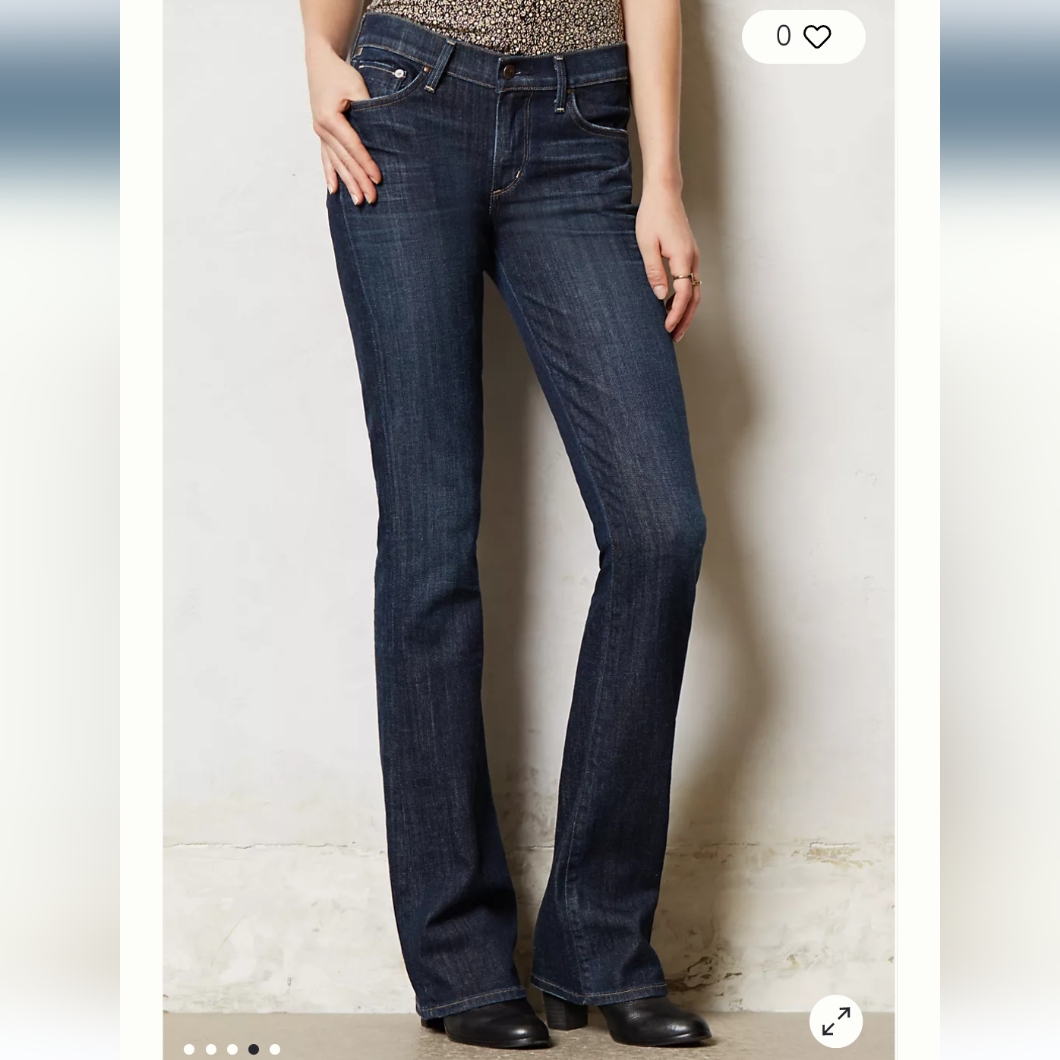 Anthropology Citizens Of Humanity Amber Medium Rise Bootcut Dark Rinse Jeans